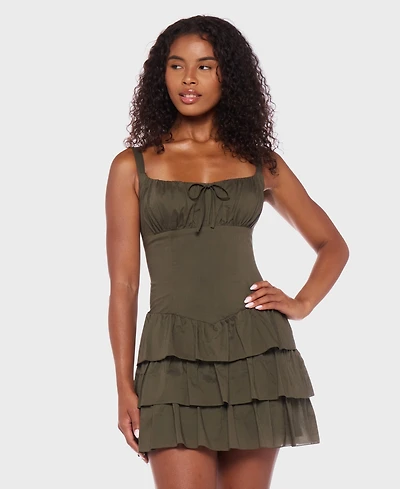 Alex & Sophia Juniors' Cotton Voile Tiered Fit Flare Dress