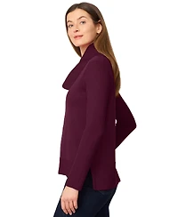 Melissa Paige Women's Ribbed Stitch Cowl-Neck Sweater