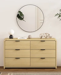 Manhattan Comfort Grace 60" Modern 6-Drawer Double Dresser
