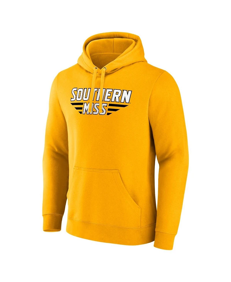 Fanatics Men's Gold Southern Miss Golden Eagles Primary Logo Pullover Hoodie