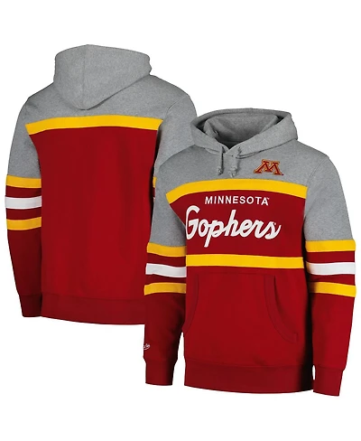 Mitchell & Ness Men's Maroon Minnesota Golden Gophers Head Coach Pullover Hoodie