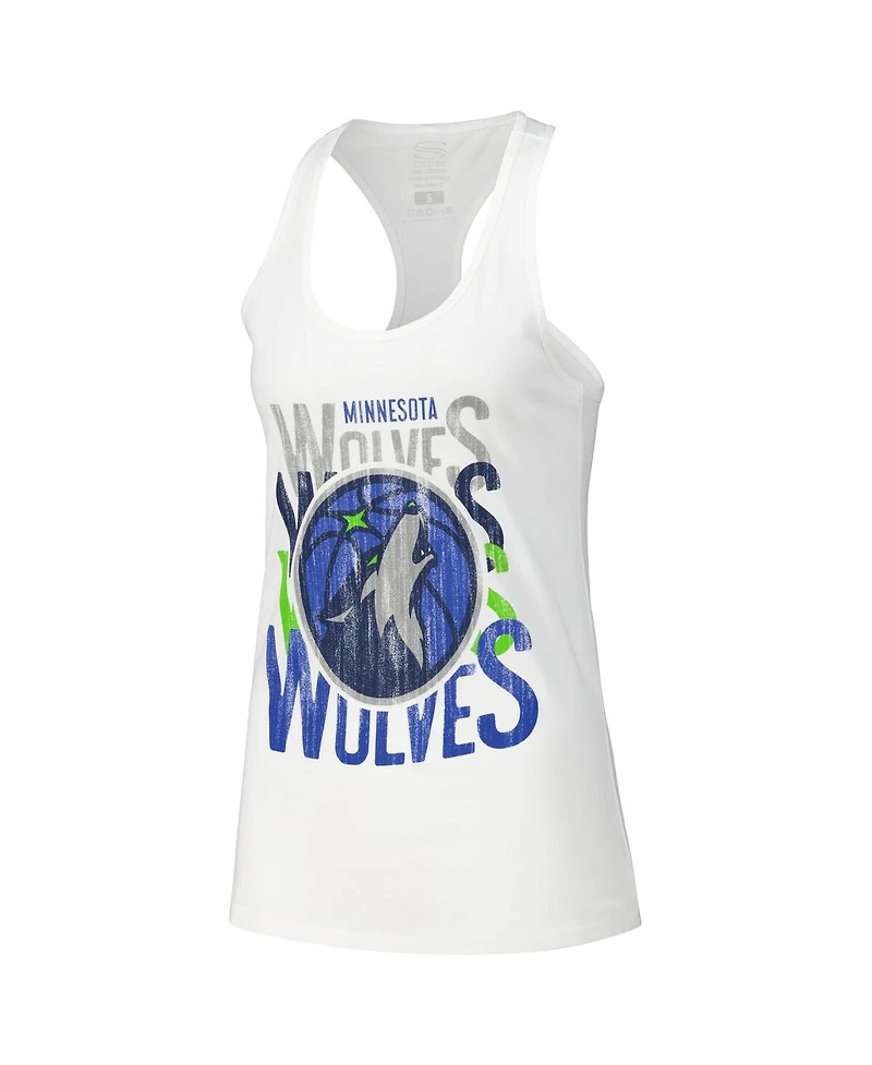 Stadium Essentials Women's White Minnesota Timberwolves Dedication Tank Top