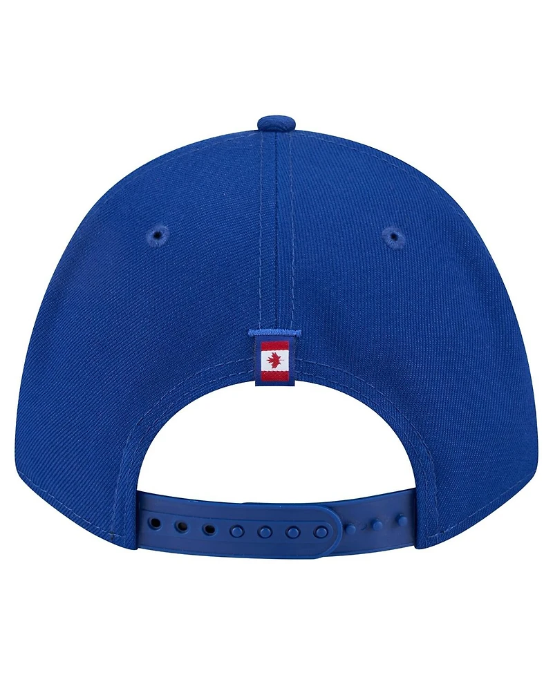 New Era Men's Royal Toronto Blue Jays Canadian Flag 9FORTY M-Crown A-Frame Adjustable Hat
