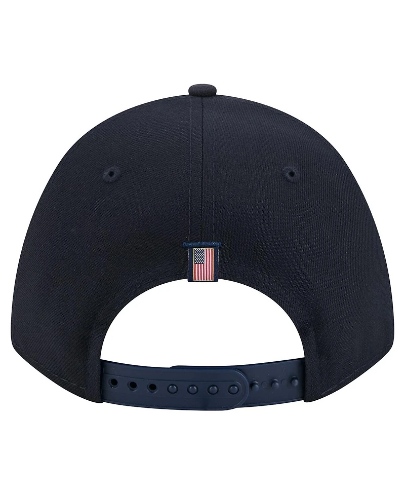 New Era Men's Navy Detroit Tigers American Flag 9FORTY M-Crown A-Frame Adjustable Hat