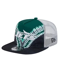 New Era Men's Green/Black New York Jets Throwback Dye Golfer Snapback Hat