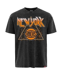 Sportiqe Men's New York Knicks Distressed Rock Roll Collection Angus Premium Mineral Wash T-Shirt