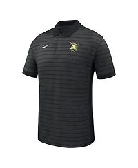 Nike Men's Black Army Black Knights 2025 Early Season Coaches Sideline Victory Stripe Performance Polo Shirt