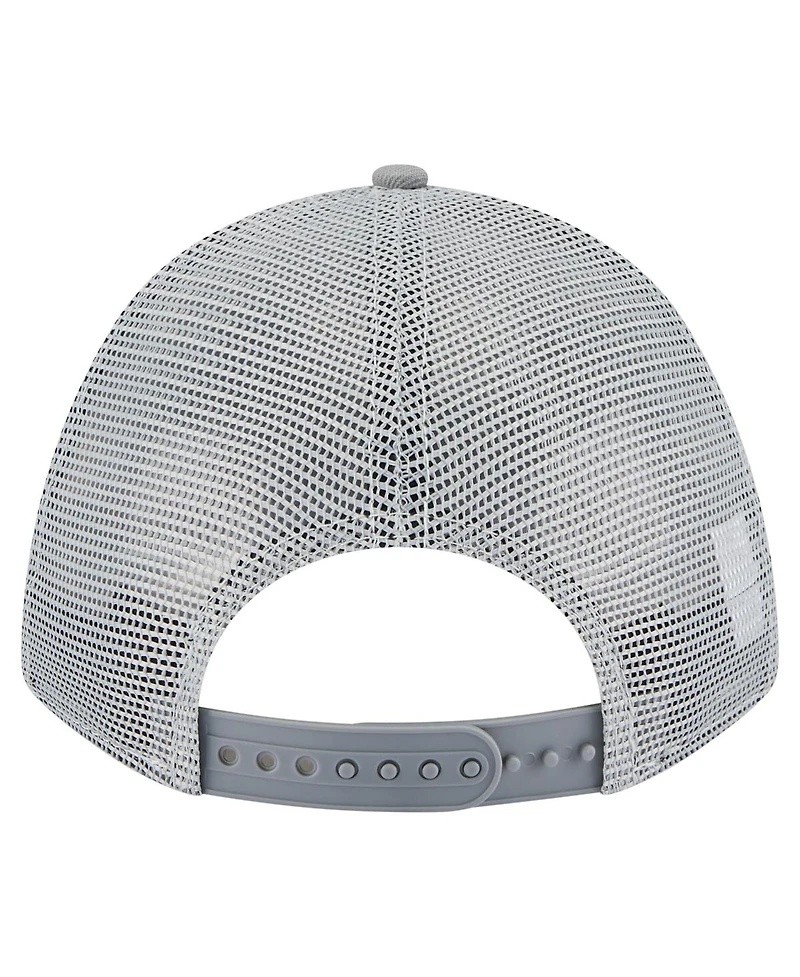 New Era Men's Gray New York Jets Domain A-Frame Trucker 9FORTY Adjustable Hat