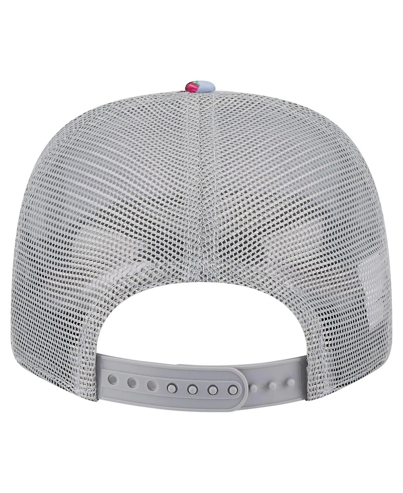 New Era Men's Light Blue/Gray Chicago Bulls Adventure Aloha Pattern 9SEVENTY Stretch-Snap Hat