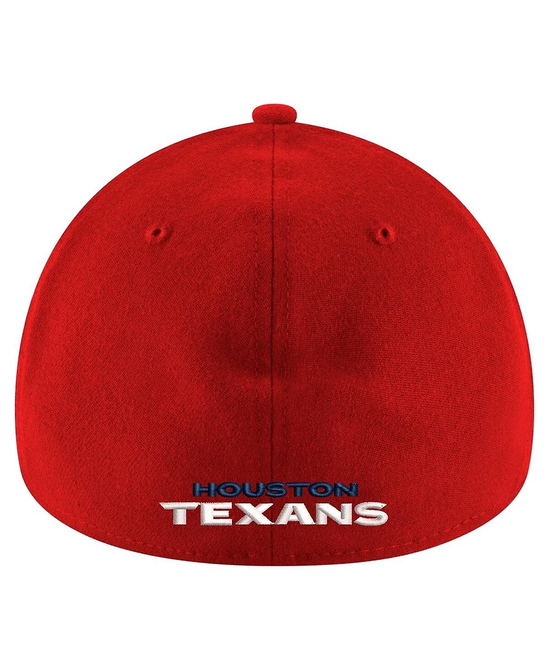 New Era Men's Red Houston Texans Throwback Crawl Standard 39THIRTY Flex Hat