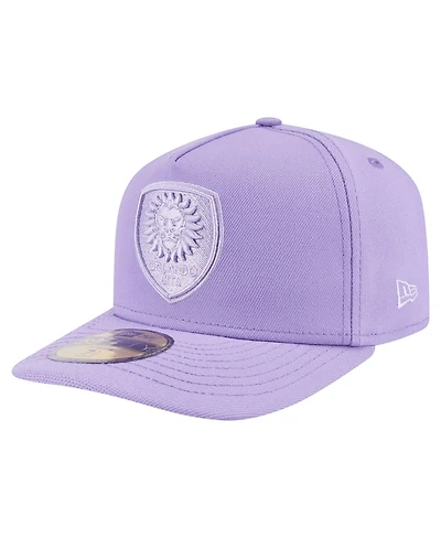 New Era Men's Purple Orlando City Sc Color Pack A-Frame 59FIFTY Fitted Hat