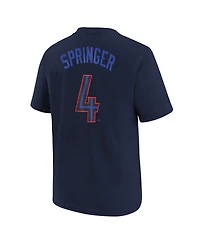 Nike Big Boys and Girls George Springer Navy Toronto Blue Jays Fuse City Connect Name Number T-Shirt