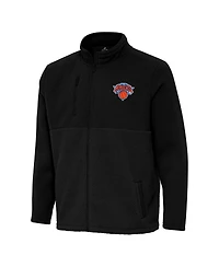 Antigua Men's Black New York Knicks Daily Fused Full-Zip Jacket