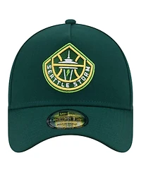 New Era Men's Green Seattle Storm Core Logo A-Frame 9FORTY Adjustable Hat