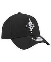 New Era Men's Black Las Vegas Aces Core Logo A-Frame 9FORTY Adjustable Hat