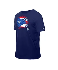 New Era Men's Navy York Yankees Puerto Rican Flag Logo T-Shirt