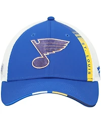 Fanatics Men's Royal St. Louis Blues Authentic Pro Draft Adjustable Trucker Hat