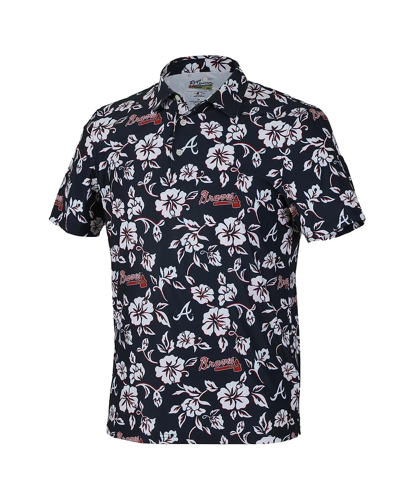 Reyn Spooner Men's Navy Atlanta Braves Pua Performance Polo Shirt
