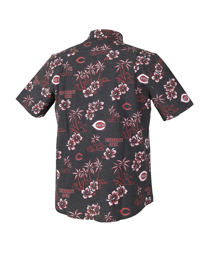 Reyn Spooner Men's Black Cincinnati Reds Kekai Performance Button-Up Shirt