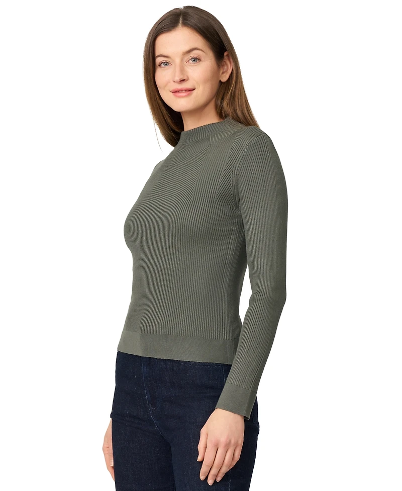 Melissa Paige Women's Mock-Neck Rib-Knit Sweater