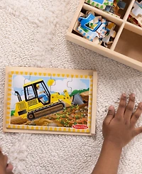 Melissa and Doug Kids Puzzle, Construction Vehicles Jigsaw Puzzles in a Box