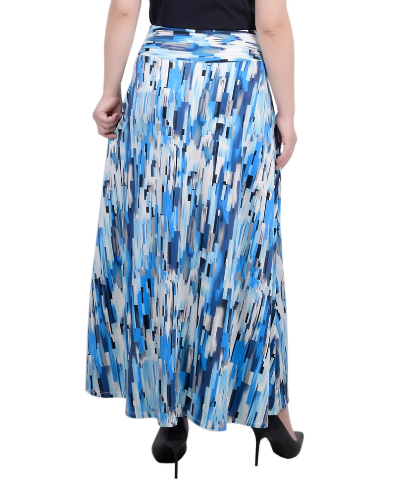 Ny Collection Petite Maxi Skirt with Sash Waist Tie