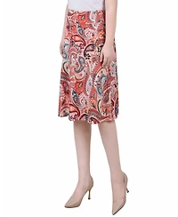 Ny Collection Petite Wide Waisted Knee Length Skirt