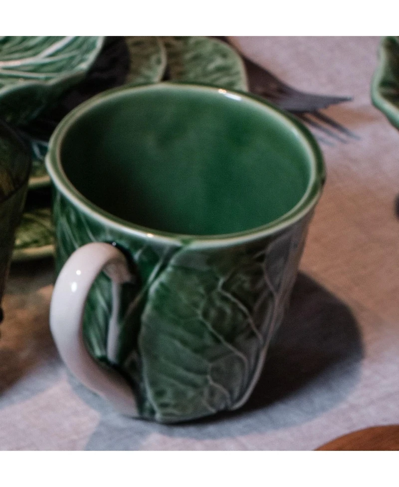 Bordallo Pinheiro Cabbage Mugs, Set of 4