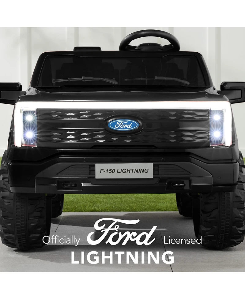 Best Choice Products Kids 24V Ride On Truck Officially Licensed Ford Lightning w/ Remote, Led Lights, 2 Speeds