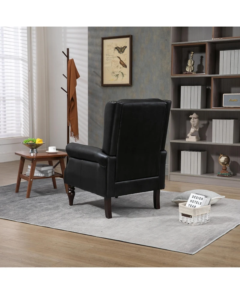 Mondawe Wood Frame Armchair, Modern Accent Chair Lounge For Living Room