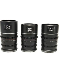Venus Laowa Nanomorph S35 Prime 3-Lens Bundle with 35mm, 50mm T2.4 and 27mm T2.8 Anamorphic Lens for Fuji X, Silver Flare