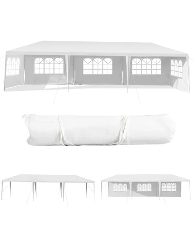 10 x 30 Feet Canopy Tent with 5 Removable Sidewalls for Party Wedding