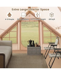 Mecale 4-6 People Inflatable Camping Tent with Porch and Carrying Bag