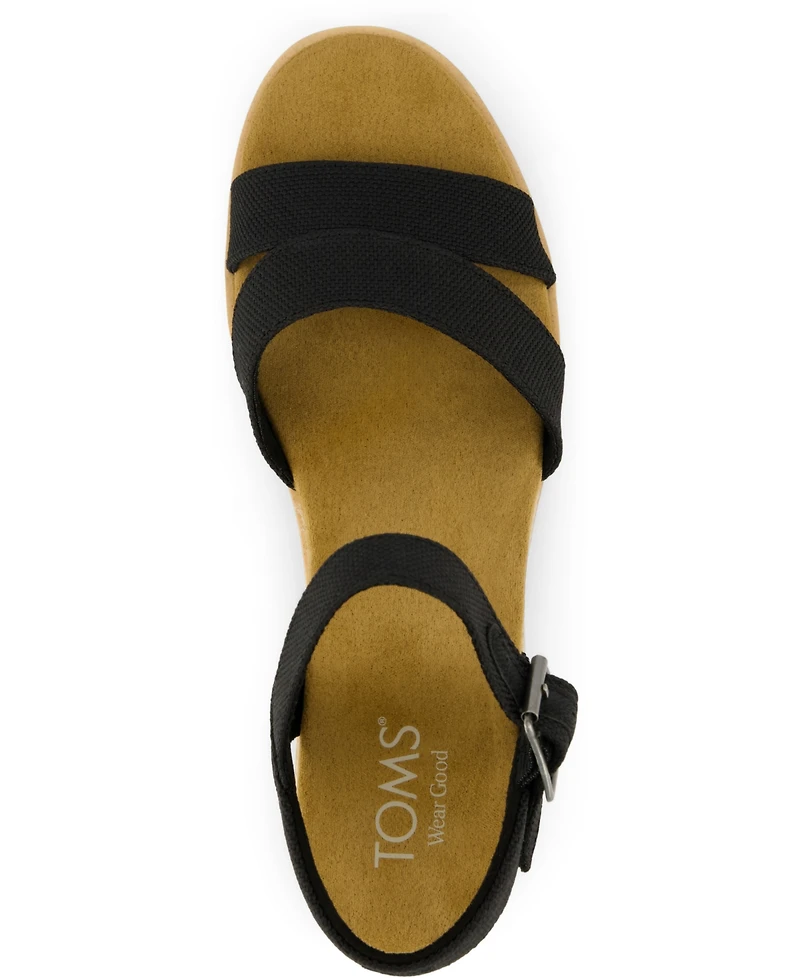 Toms Women's Louisa Open Toe Wedge Sandals