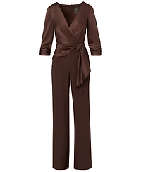 Adrianna Papell Women's Crepe 3/4-Sleeve Jumpsuit