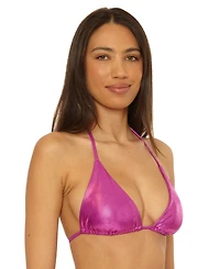 Becca Women's Liquid Metal Triangle Bikini Top