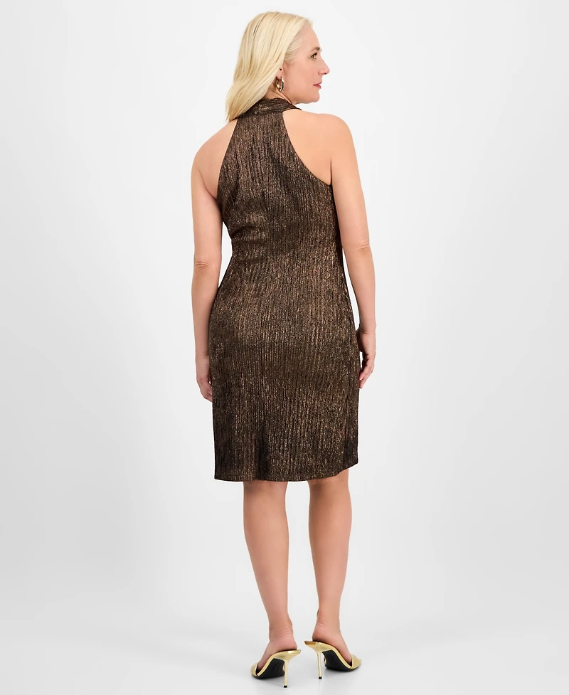 Connected Women's Sleeveless Halter-Neck A-Line Dress