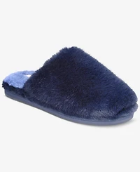 State of Day Women's Boxed Two-Tone Faux-Fur Slide Slippers, Macy's Exclusive
