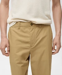 Mango Men's Straight-Fit Cotton Pants