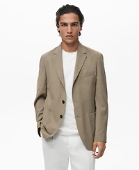 Mango Men's Slim-Fit Cool Wool Suit Blazer