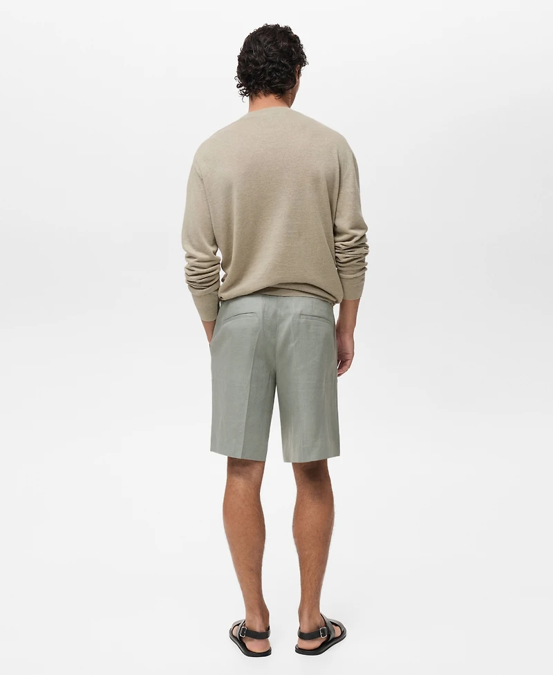 Mango Men's Linen Flowy Sweater