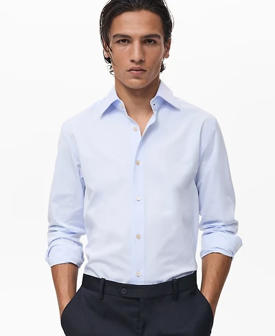 Mango Men's Cotton Slim Fit Shirt