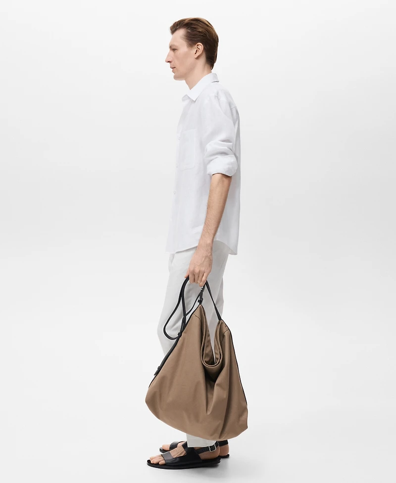 Mango Men's Linen Pocket Shirt