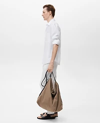 Mango Men's Linen Pocket Shirt