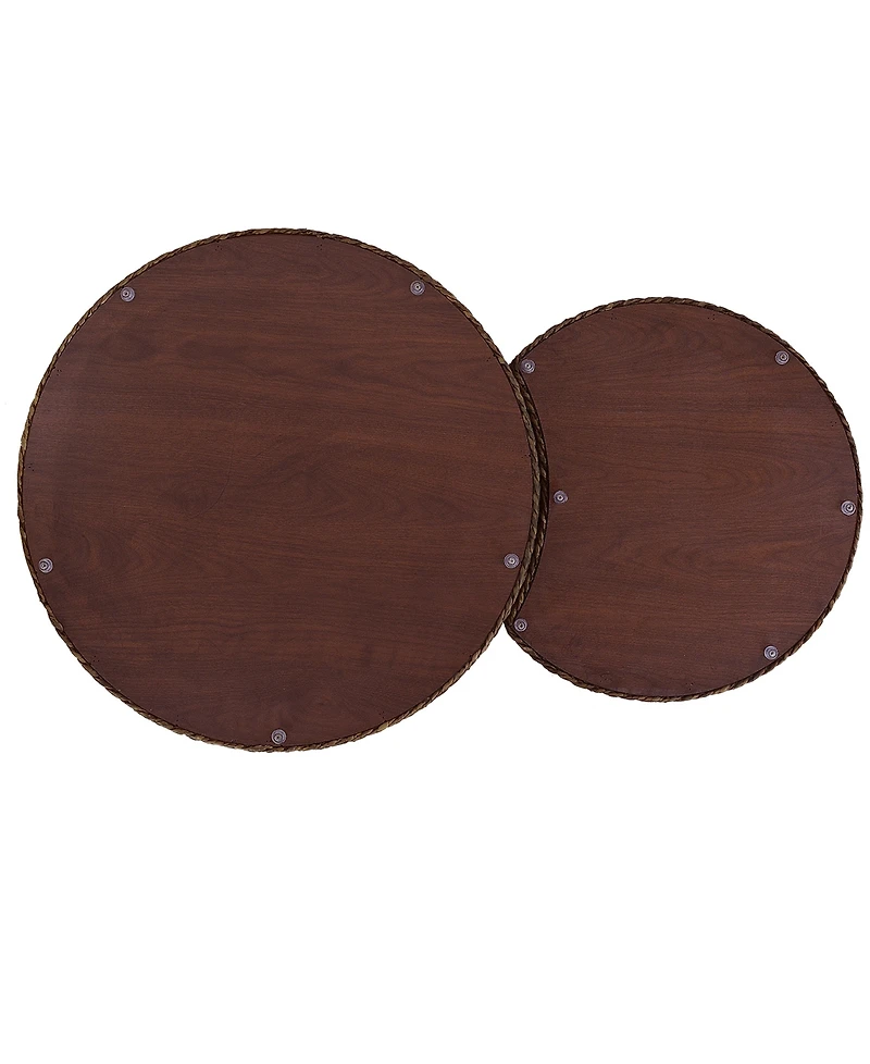 Gallerie Decor 2-Pc. Saxony Rattan Nesting Coffee Table