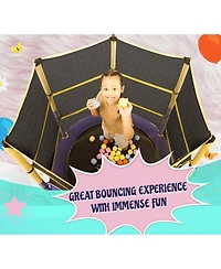 Plexalife 55" Kiddy Trampoline & Enclosure Set - Easy Assembly