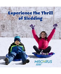 Plexalife Spiral Snow Sled with Comfortable Handles - Large Saucer Winter Snow Sled with Handles for Kids and Adults