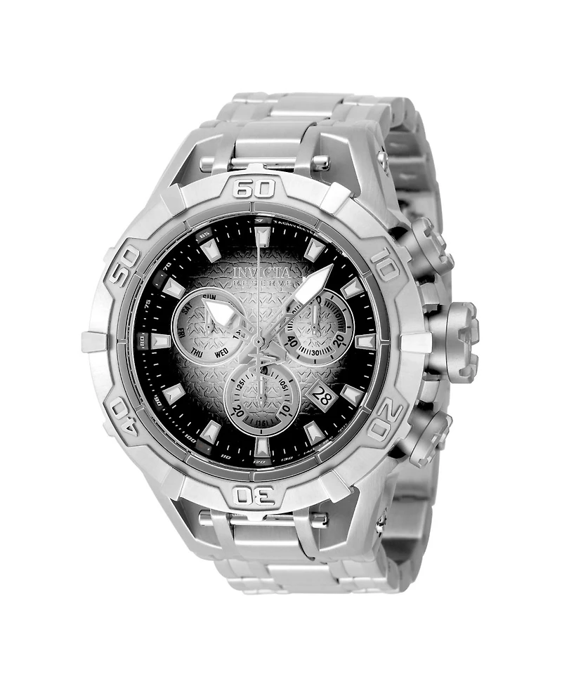 Invicta Men's 47847 Reserve Quartz Chronograph Black, Silver Dial Watch