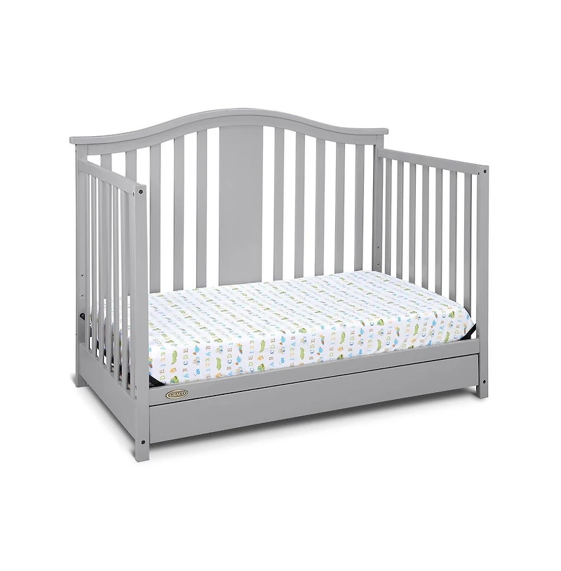 Graco Solano 4-in-1 Convertible Crib with Drawer - Pebble Gray