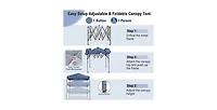 6.6 x 6.6 Feet Outdoor Pop-up Canopy Tent with Upf 50+ Sun Protection
